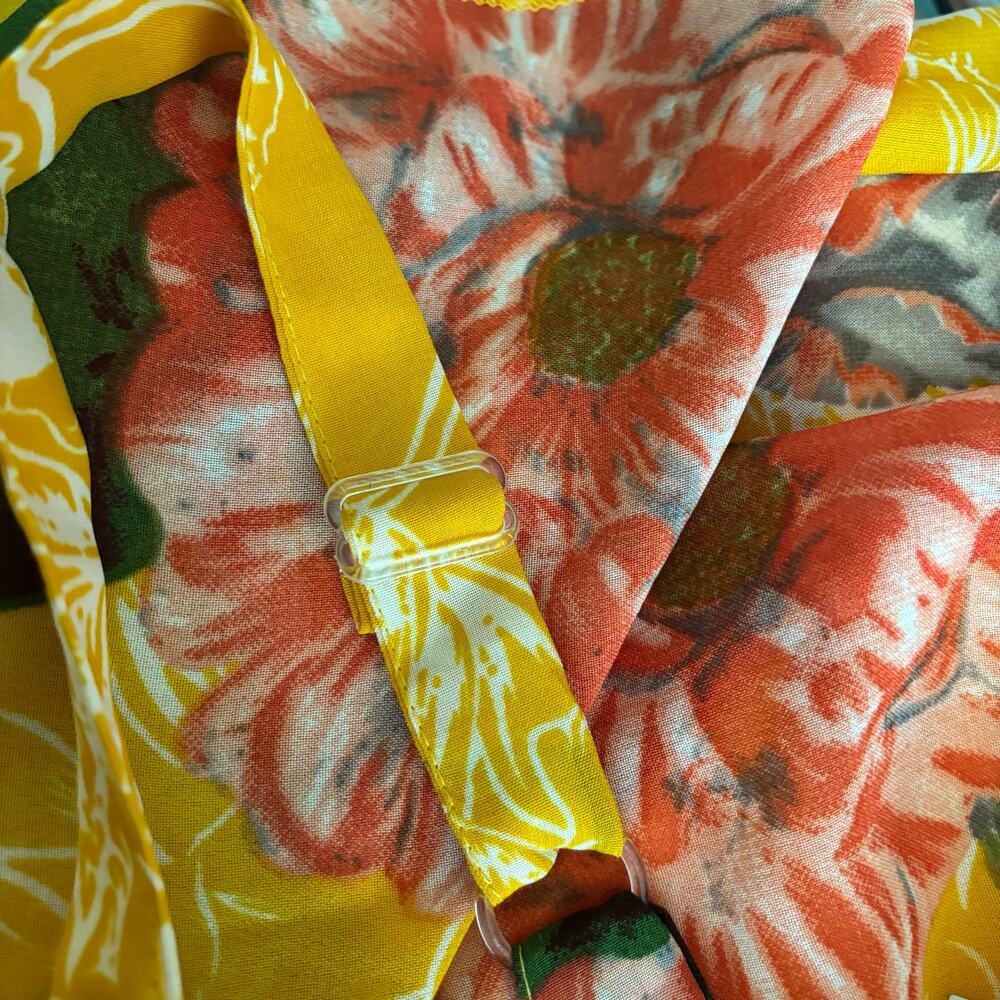 Unique Spectrum sunshine floral flowy tank top asymetrical hi low 2x plus - Picture 12 of 15